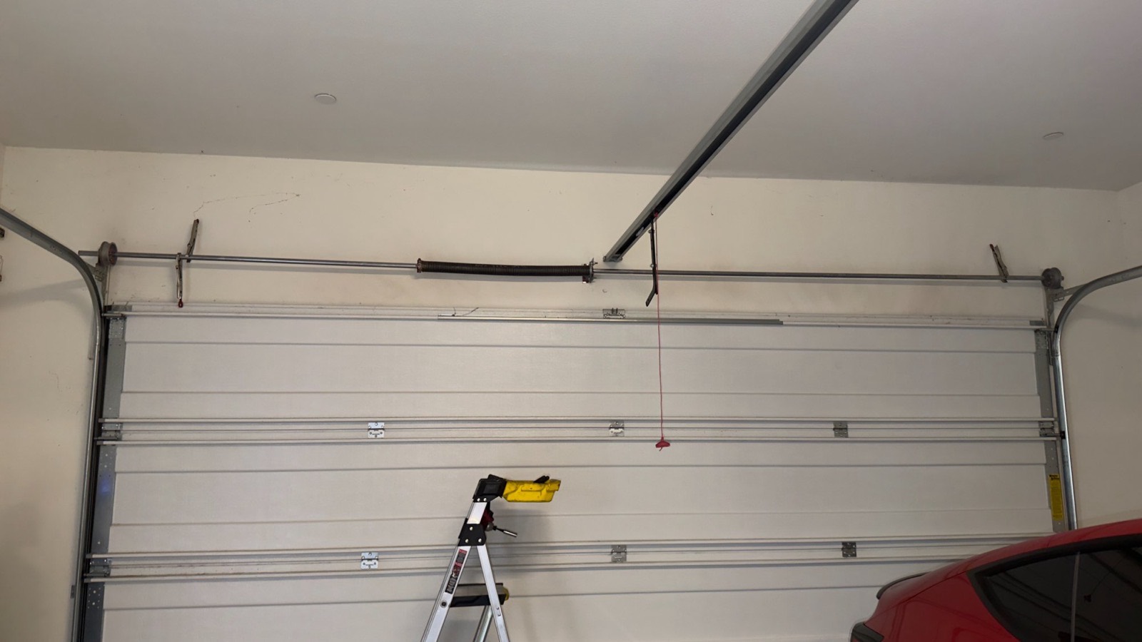 Cable and spring repair on a Mission Viejo garage door